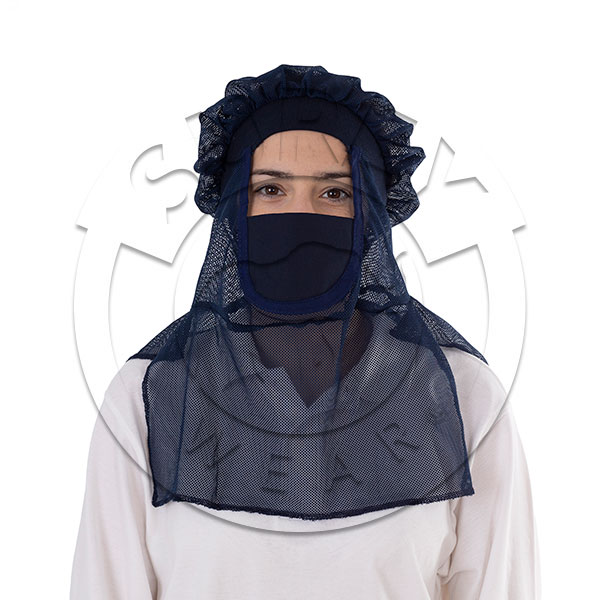Balaclava con almofadas de ombro azul