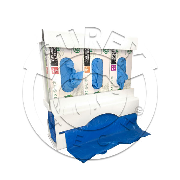 Dispensador PVC duo luva + avental